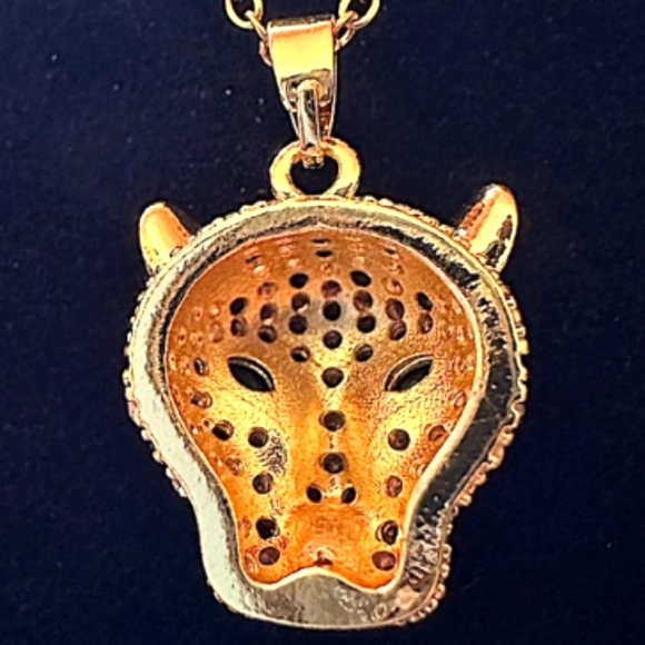 GOLD  PANTHER NECKLACE 22-IN ADJUSTABLE CHAIN - Picture 3 of 3